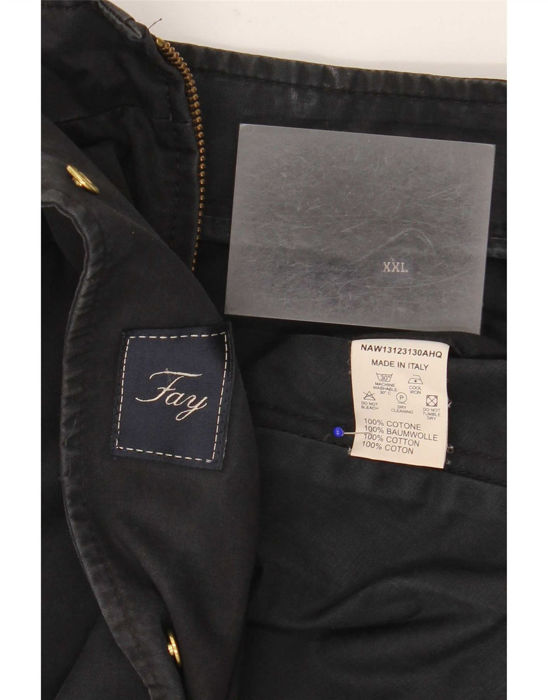 Fay Γυναικείο Utility Μπουφάν UK 22 2XL Μαύρο Βαμβακερό