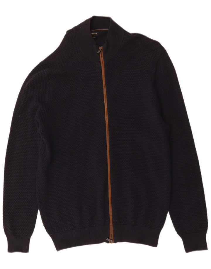 Ανδρικό πουλόβερ Massimo Dutti Cardigan 2XL Navy Blue Cotton