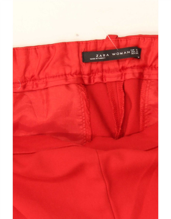 Zara Γυναικείο Slim Casual Παντελόνι Small W26 L26 Red