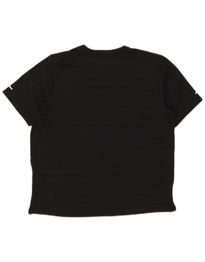 Ανδρικό μπλουζάκι Nike Dri Fit Top Large Μαύρο Ρίγα Πολυεστέρας