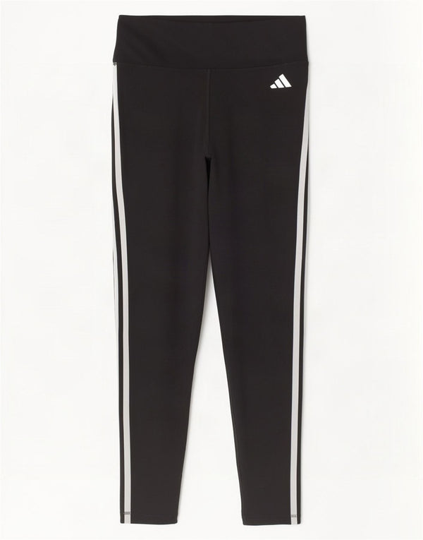 Γυναικεία Crop κολάν Adidas UK 12/14 μεσαίο μαύρο πολυεστέρα