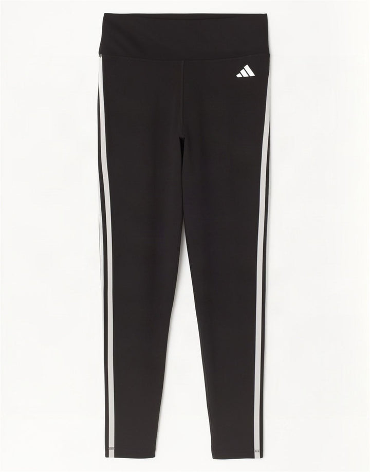 Γυναικεία Crop κολάν Adidas UK 12/14 μεσαίο μαύρο πολυεστέρα