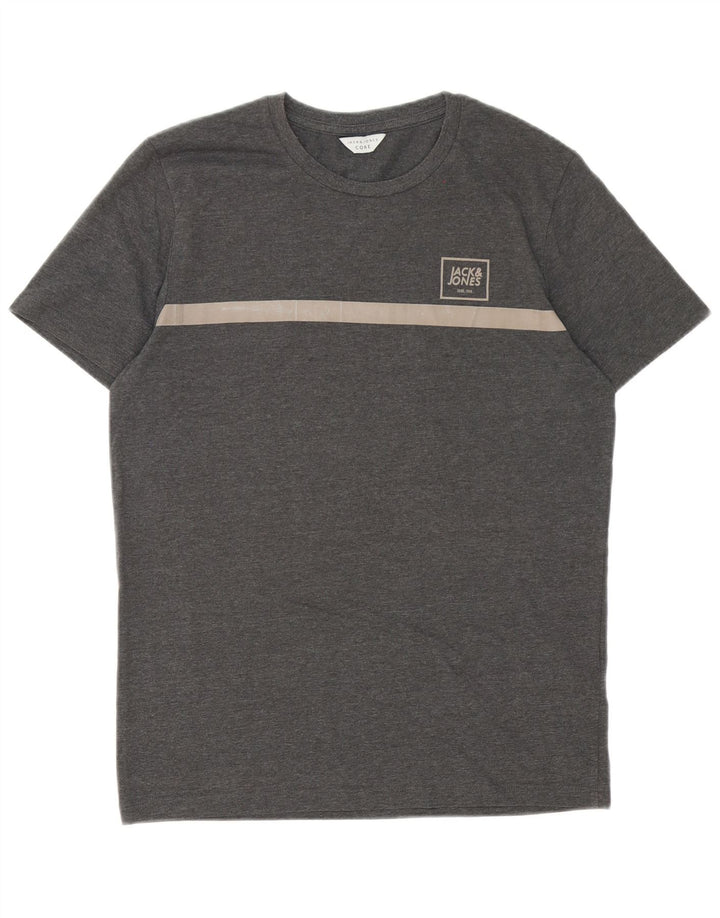 Jack & Jones Ανδρικό T-Shirt Μπλουζάκι από βαμβακερό μικρό γκρι χρώμα