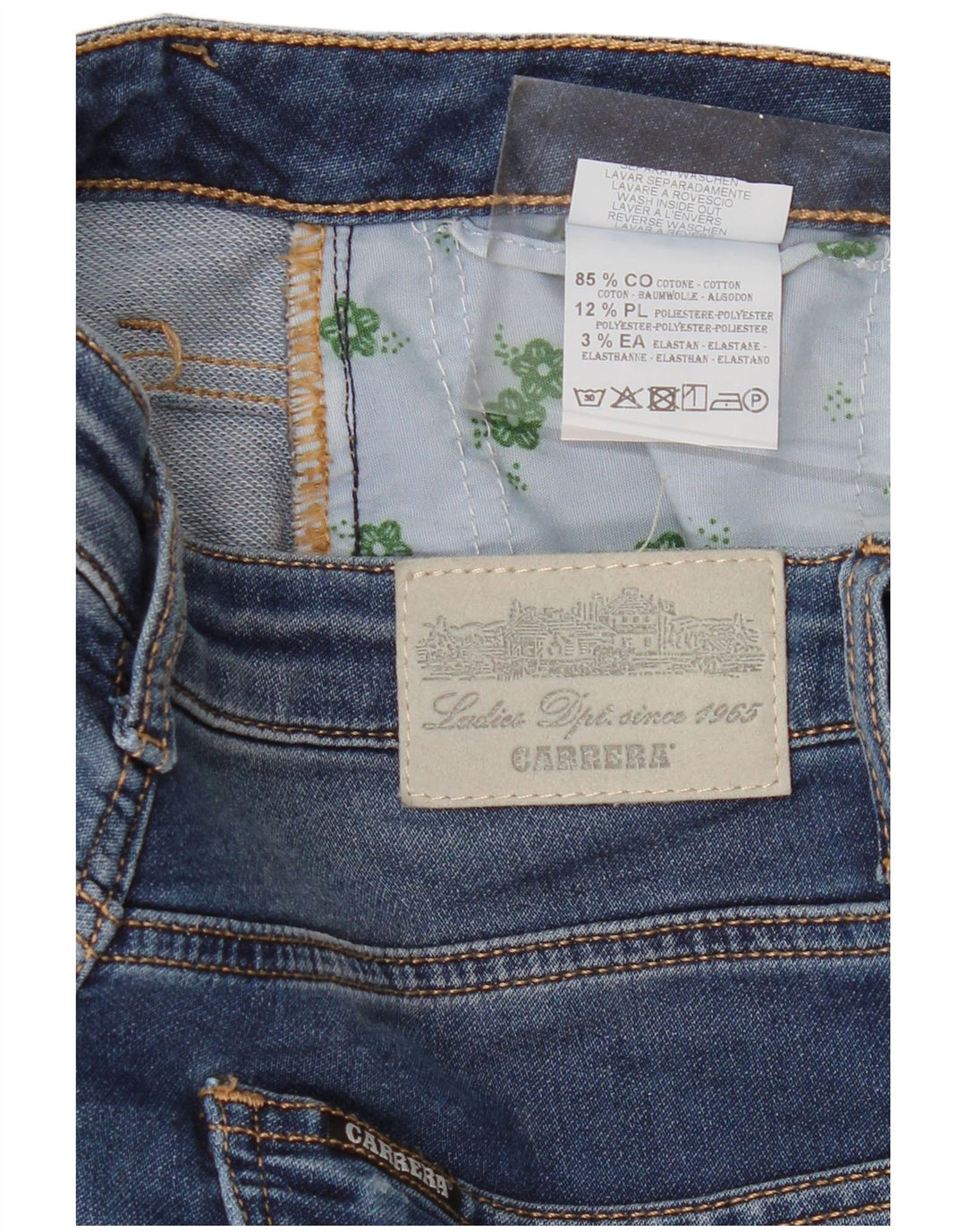Carrera Γυναικείο Crop Slim Jeans W30 L25 Navy Blue Cotton