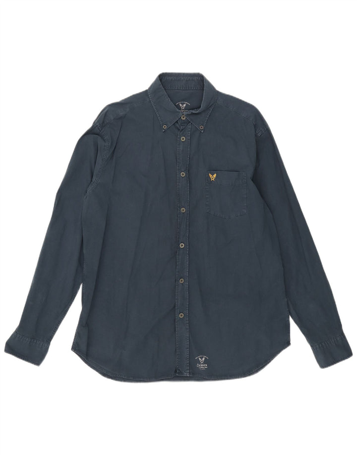 Ανδρικό πουκάμισο Avirex XL Navy Blue Cotton