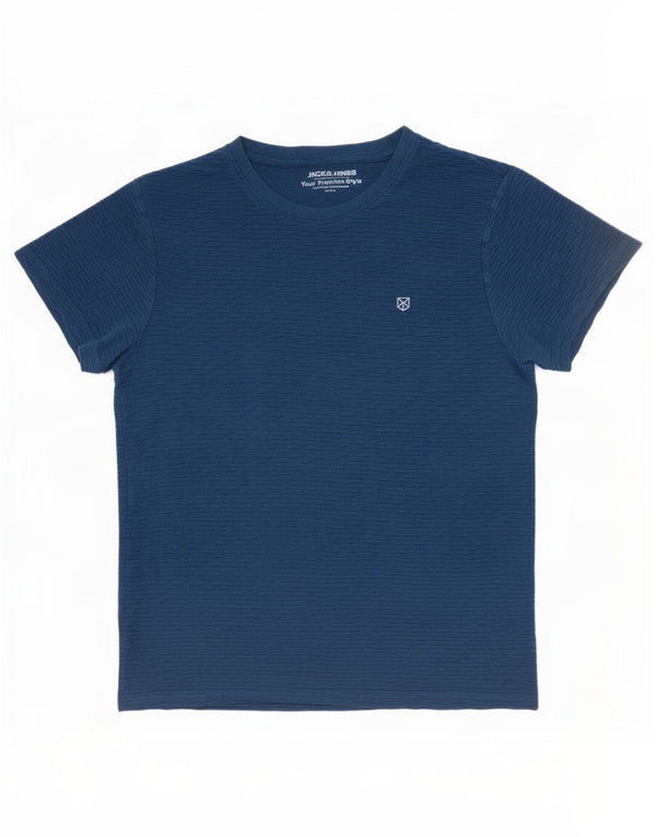 Ανδρικό μπλουζάκι Jack & Jones Slim Fit Top Large Navy Blue από βαμβάκι
