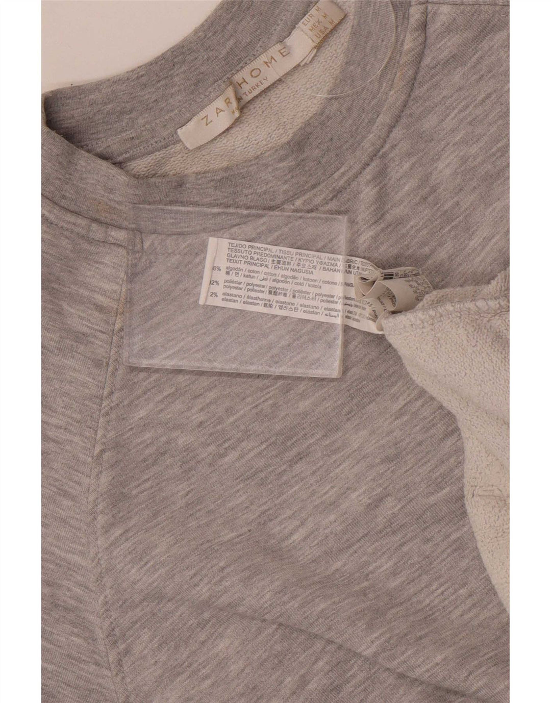 Zara Γυναικείο Φούτερ μεγάλου μεγέθους Jumper UK 14 Μεσαίο γκρι βαμβακερό