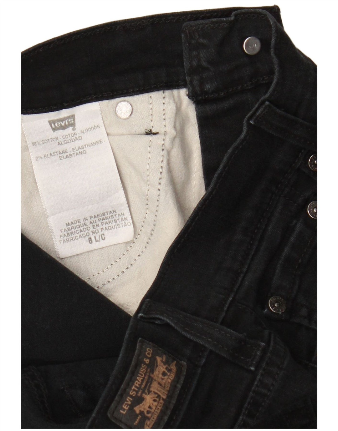 Levi's Womens 512 Bootcut Jeans US 8 Medium W28 L33 Μαύρο