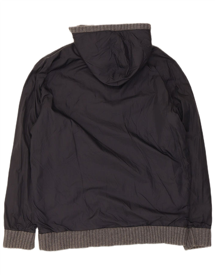 Ανδρικό πλεκτό μπουφάν με κουκούλα Massimo Dutti UK 42 XL Γκρι