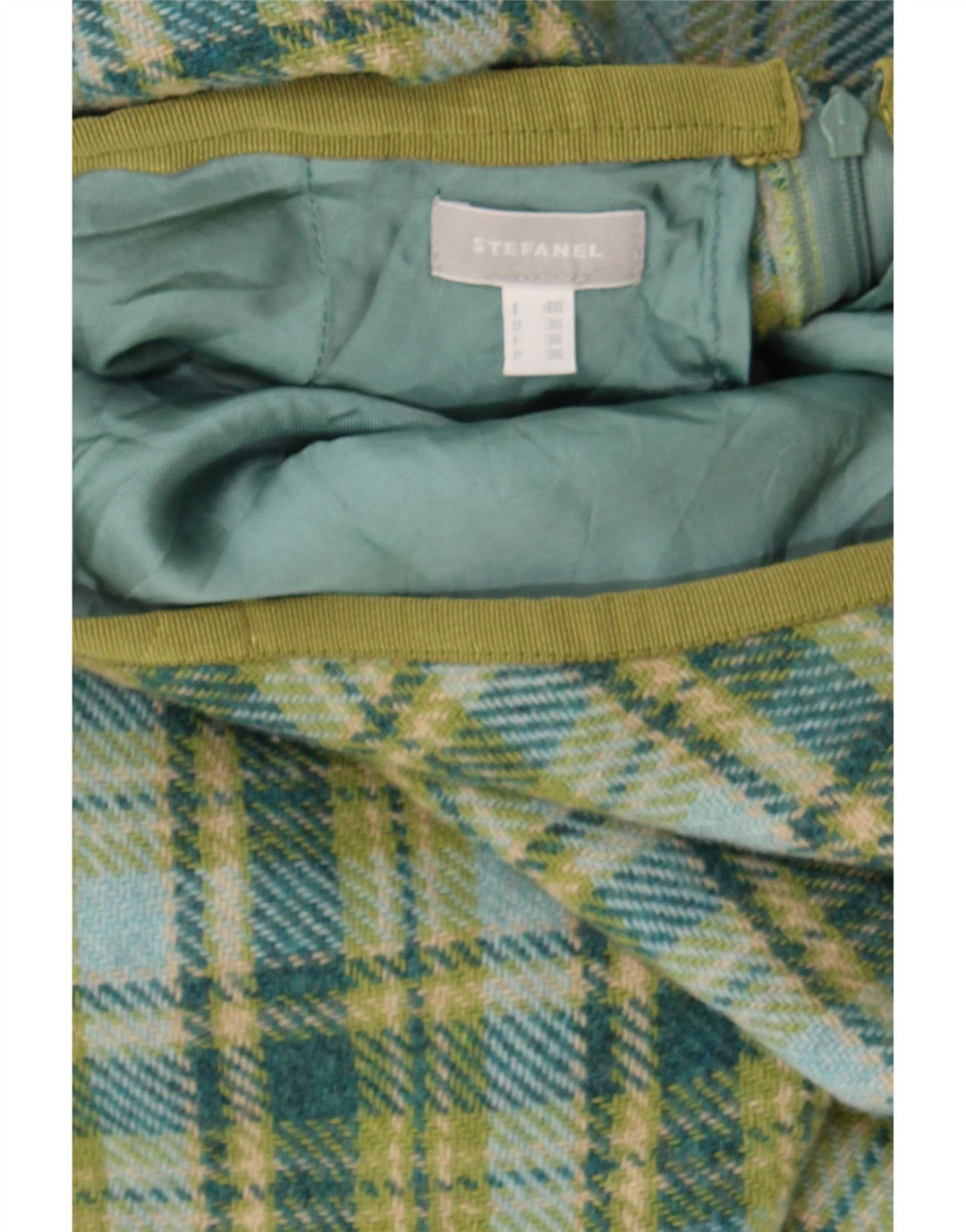 Stefanel Γυναικεία φούστα A-Line IT 40 Small W28 Green Check