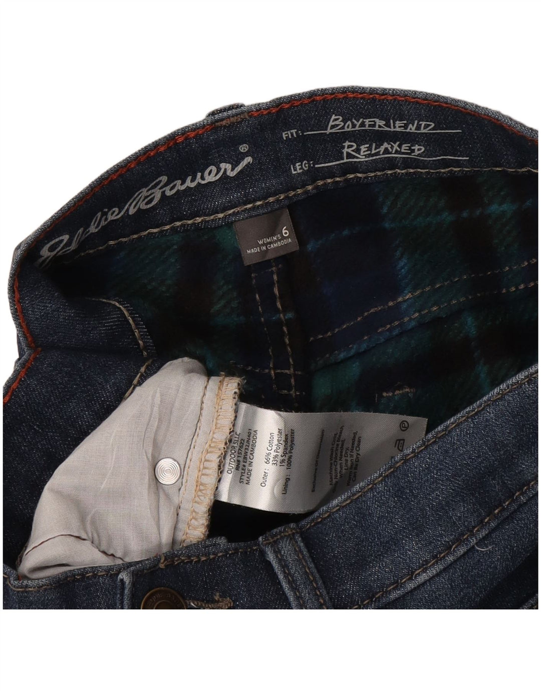 Eddie Bauer Γυναικείο Boyfriend Slim Jeans US 6 Medium W30 L30 Blue