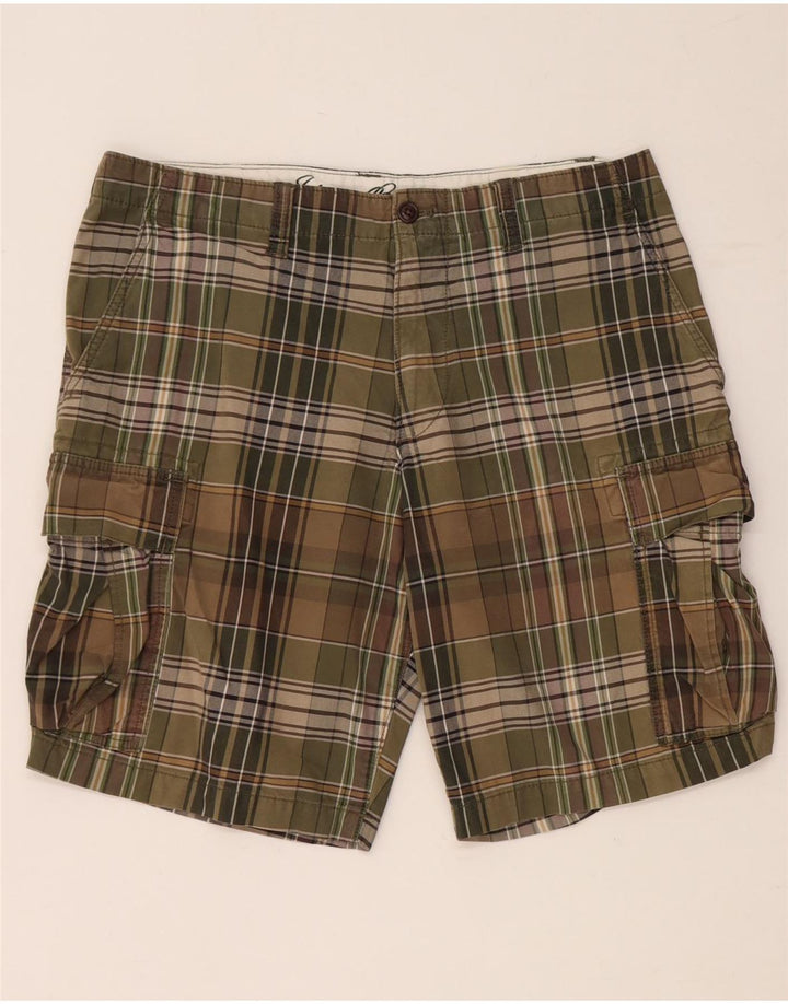 EDDIE BAUER Ανδρικό σορτς Cargo W35 Μεγάλο Χακί βαμβακερό