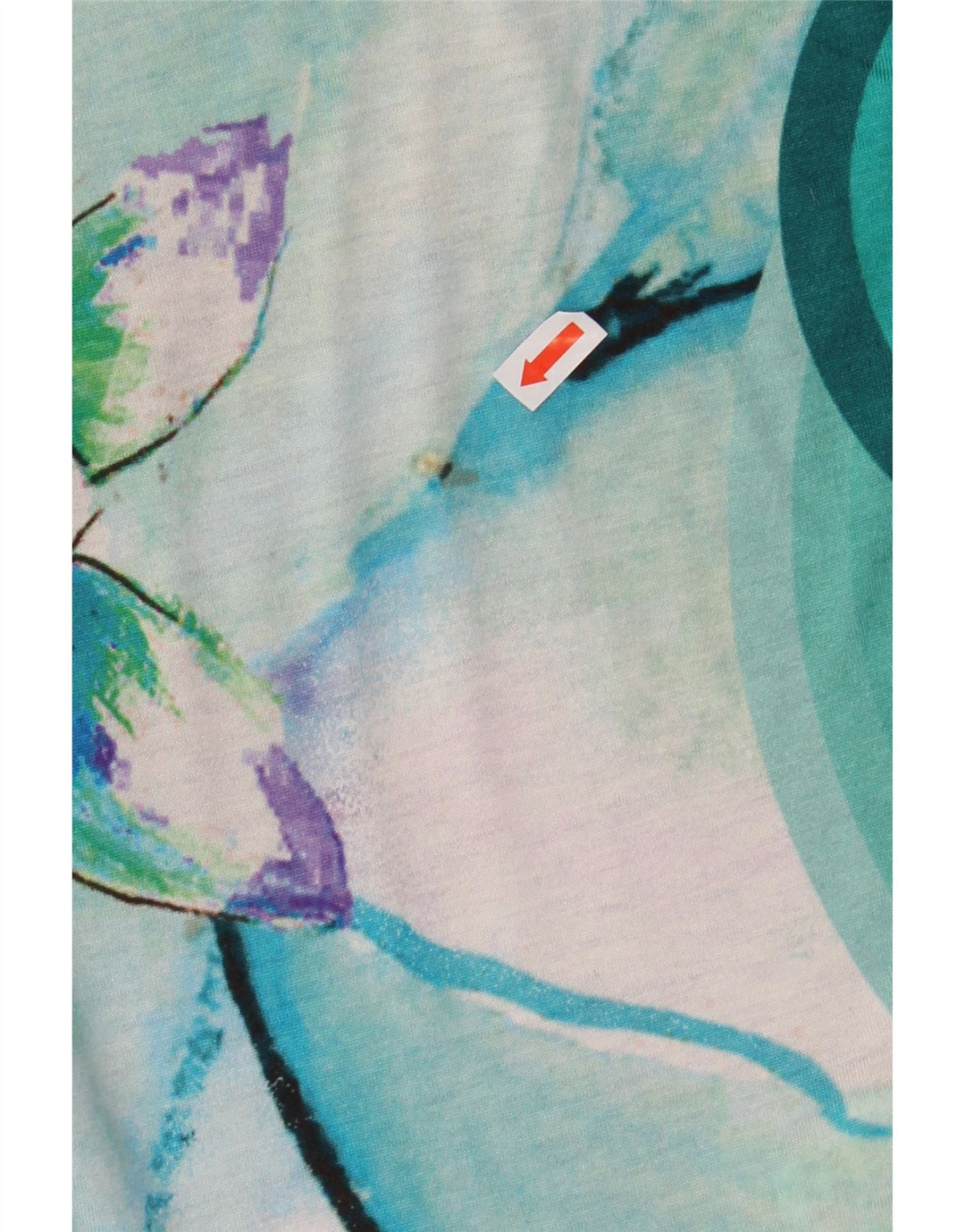 DESIGUAL γυναικεία μπλούζα μπλούζα τοπ UK 10 Small Blue Floral Viscose