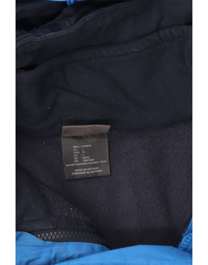 Jack Wolfskin Ανδρικό μπουφάν βροχής με κουκούλα UK 40 Large Blue Polyamide