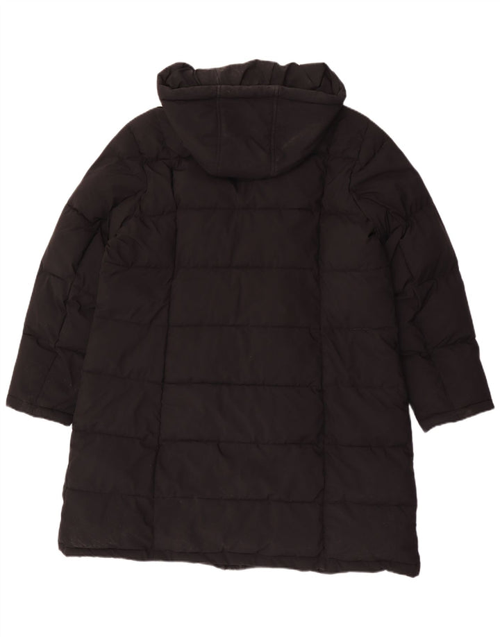 Dkny Γυναικείο παλτό με κουκούλα UK 18 XL Μαύρο πολυεστέρα