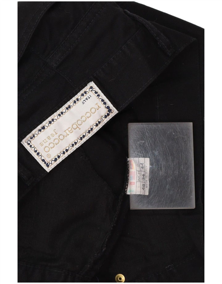 ROCCOBAROCCO Γυναικείο Slim Cropped Jeans IT 48 XL W34 L25 Μαύρο βαμβακερό