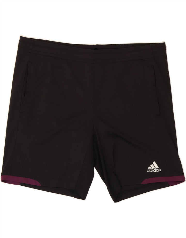 ADIDAS Mens Climalite Sport Shorts 2XL Black Polyester Vintage Adidas and Second-Hand Adidas from Messina Hembry 