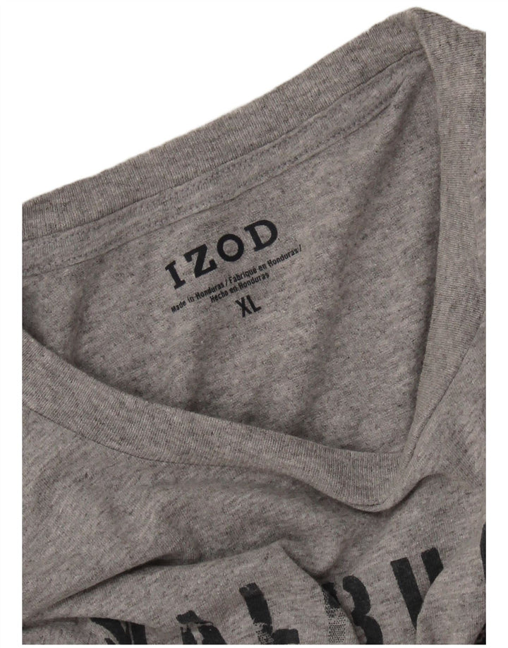 Ανδρικό γραφικό T-Shirt IZOD Top XL Grey Flecked