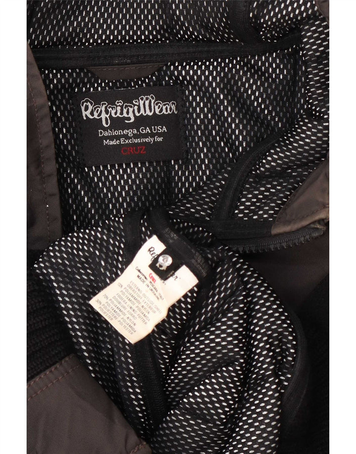 Refrigiwear Γυναικείο μπουφάν με κουκούλα αντιανεμικό UK 8 μικρό γκρι πολυεστέρα