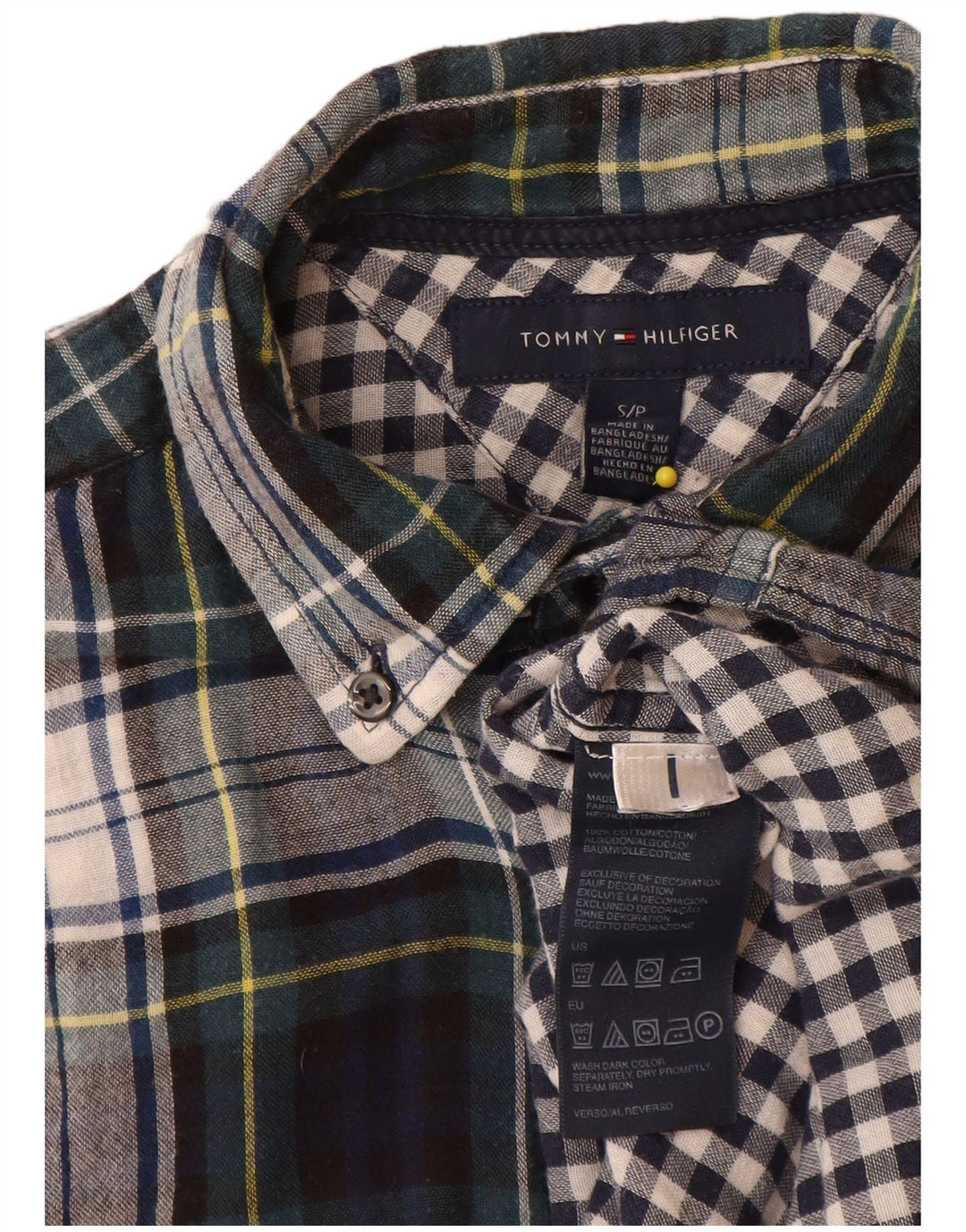 Ανδρικό φανελένιο πουκάμισο Tommy Hilfiger Μικρό πολύχρωμο καρό βαμβακερό