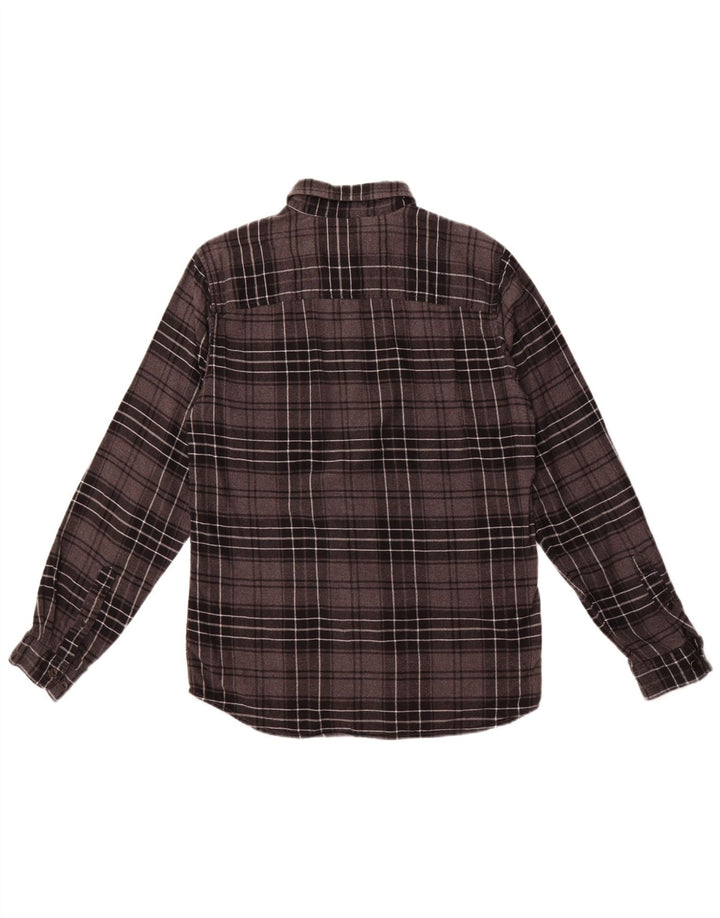 Ανδρικό φανελένιο πουκάμισο Jack & Jones, μεσαίο γκρι καρό βαμβακερό