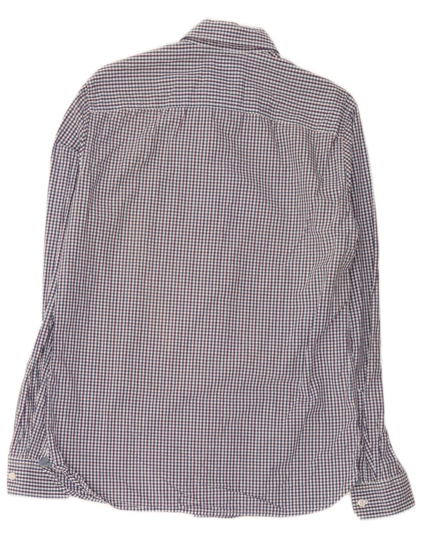 Crew Clothing Ανδρικό πουκάμισο Slim Fit Μικρό Navy Blue από βαμβακερό Gingham