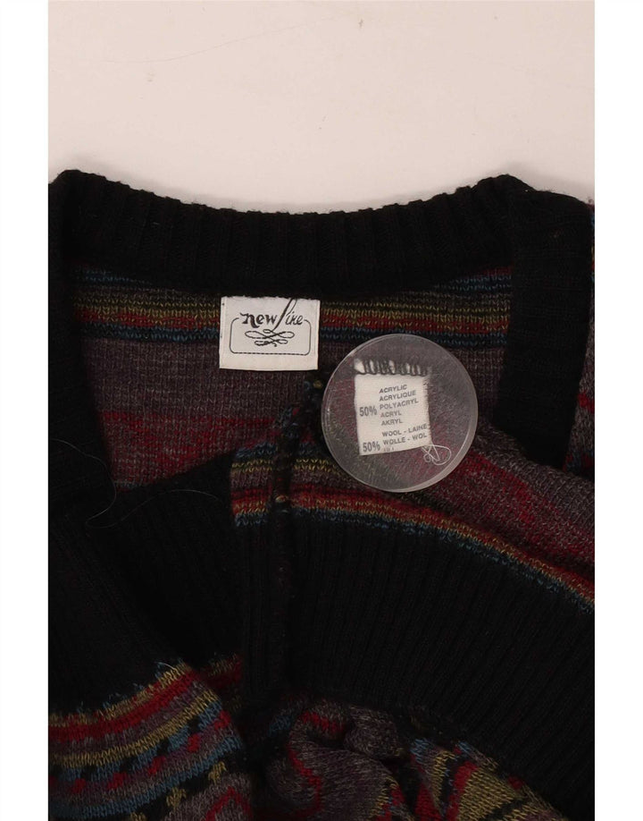 Vintage ανδρικό γιλέκο Tank Top Μεγάλο Πολύχρωμο Γεωμετρικό Ακρυλικό