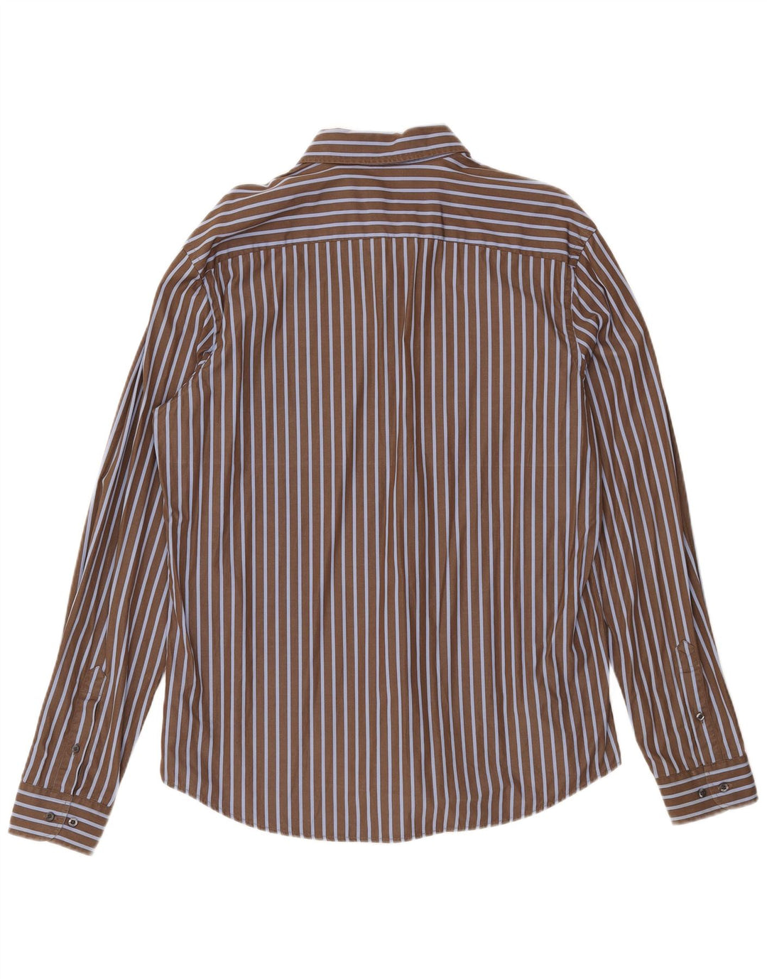 Ανδρικό πουκάμισο Lacoste Νούμερο 43 Μεγάλο Καφέ Βαμβακερό ρίγες