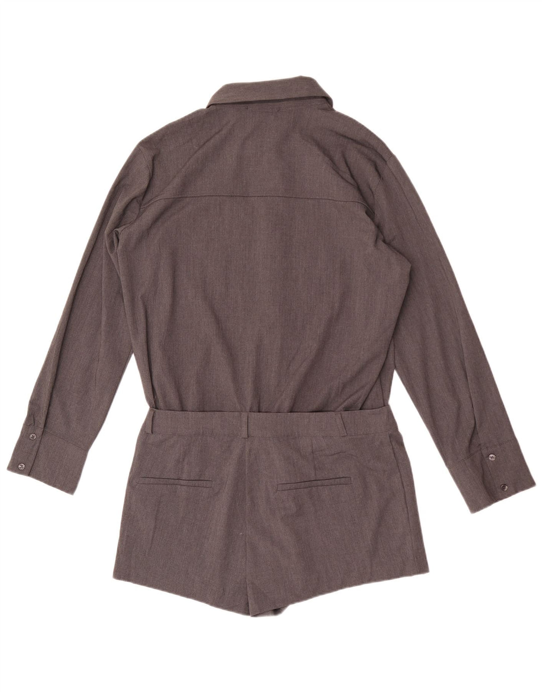 Zara Γυναικείο πουκάμισο Playsuit UK 16 Large Grey Polyester