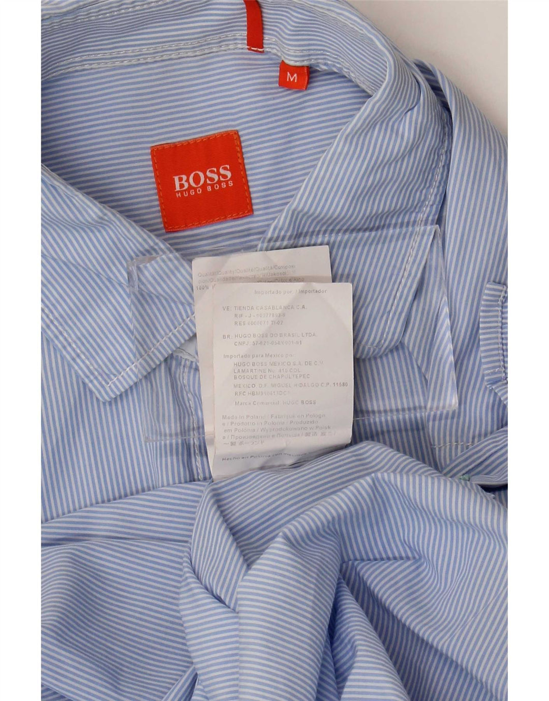 Ανδρικό πουκάμισο Hugo Boss Βαμβακερό με μεσαίο μπλε ρίγες