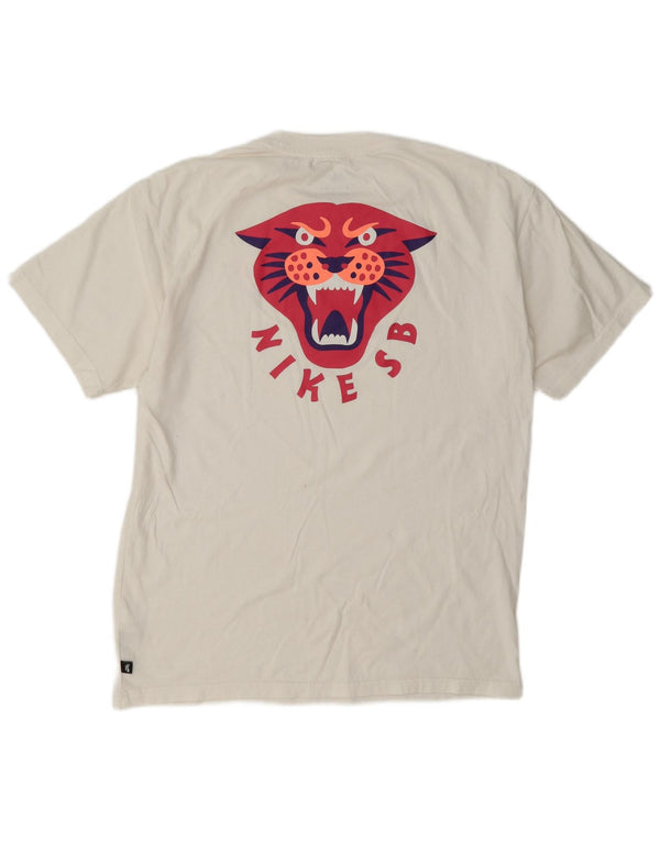 Ανδρικό μπλουζάκι Nike SB Panther Loose Fit, γραφικό μπλουζάκι, μικρό λευκό βαμβακερό