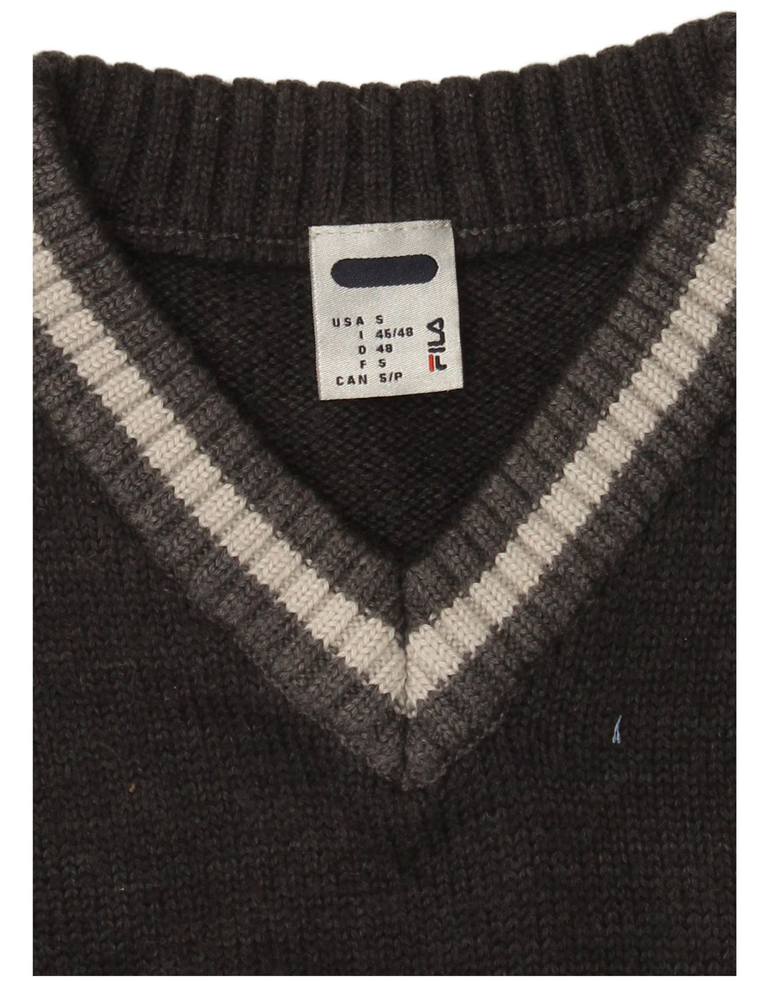 Ανδρικό πουλόβερ Fila με V λαιμόκοψη Μικρό Γκρι