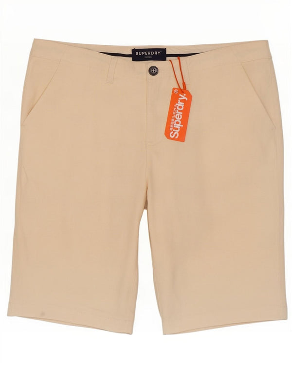 Superdry Γυναικείο σορτς Chino UK 14 Μεγάλο W34 Μπεζ βαμβακερό