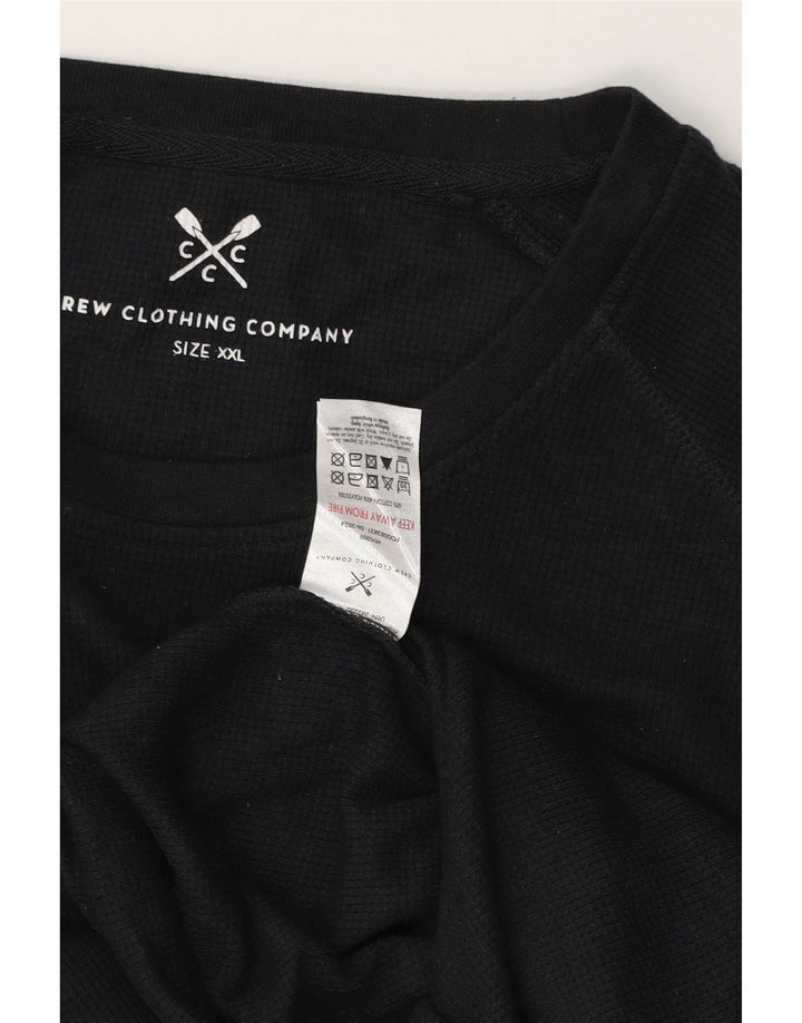 Crew Clothing Ανδρικό τοπ μακρυμάνικο 2XL μαύρο βαμβακερό
