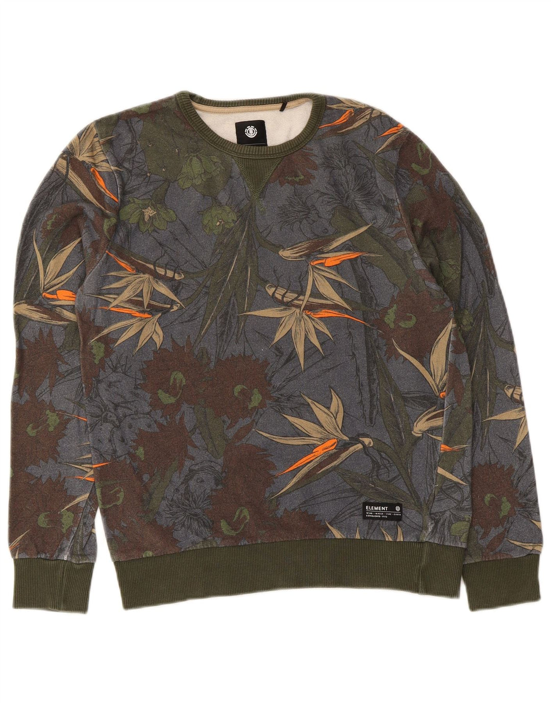 Element Γυναικείο Φούτερ Jumper UK 10 Small πολύχρωμο Floral Βαμβακερό