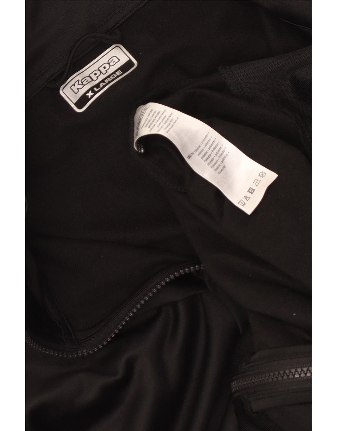 Ανδρική φόρμα γραφική Kappa Top Jacket XL Μαύρο πολυεστέρα