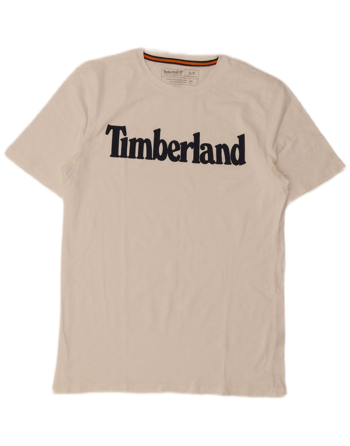 Ανδρικό T-Shirt με κανονική εφαρμογή Timberland, μικρό λευκό βαμβακερό μπλουζάκι