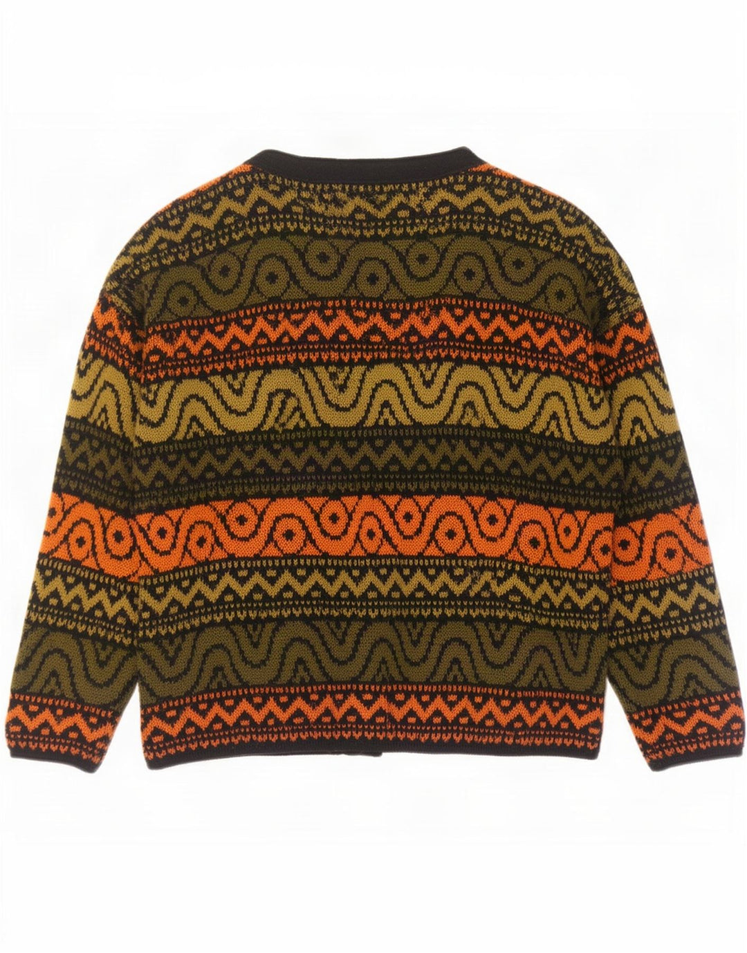 Vintage γυναικείο υπερμεγέθη Ζακέτα UK 18 XL Πολύχρωμο γεωμετρικό