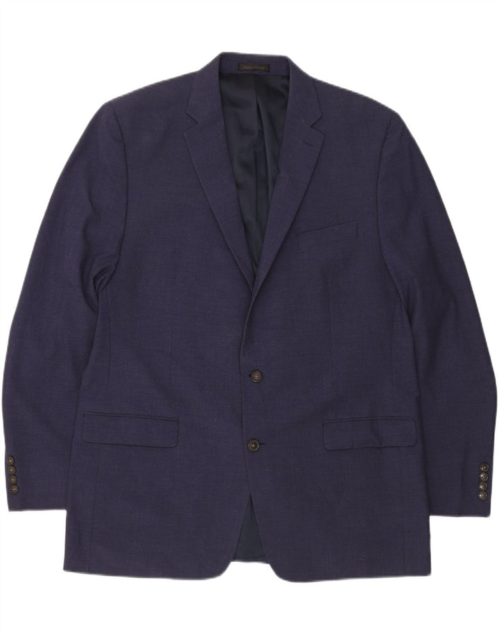 CHAPS Ανδρικό μπουφάν σακάκι με 2 κουμπιά UK 46 3XL Navy Blue Polyester