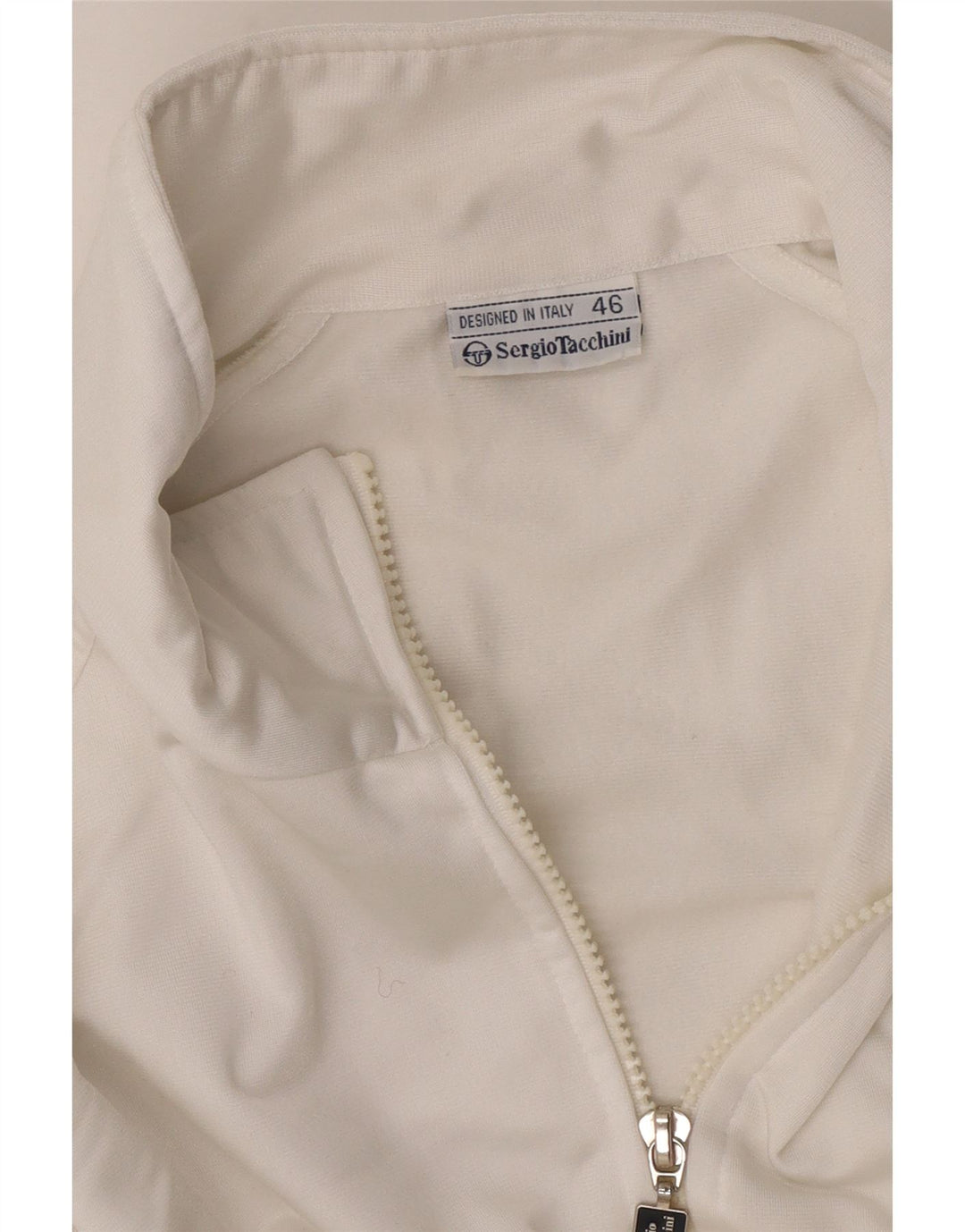 Sergio Tacchini Ανδρική αθλητική φόρμα Loose Fit Top Jacket IT 46 Small White