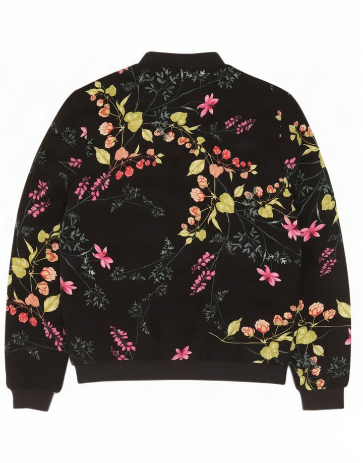 Marks & Spencer Γυναικείο Oversized Bomber Jacket UK 10 Small Black Floral