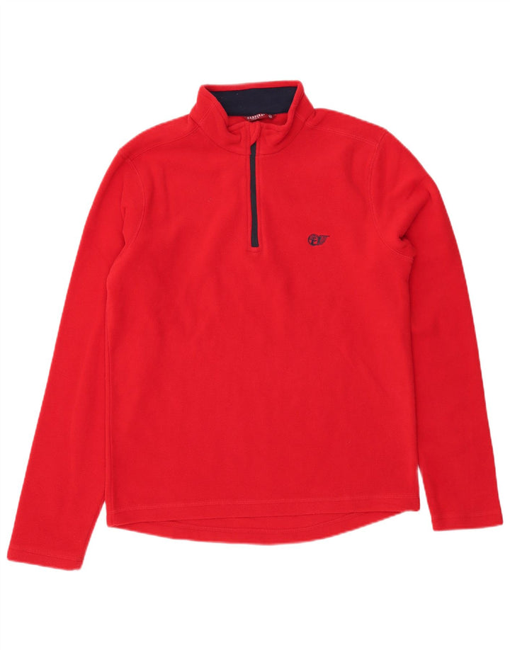 Carrera Ανδρικό φερμουάρ Fleece Jumper Μεσαίου Κόκκινου Πολυεστέρα