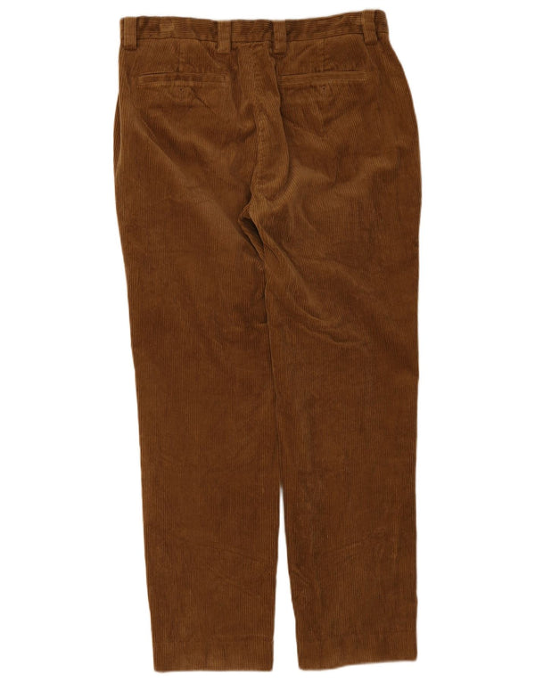 Brooks Brothers Ανδρικό Clark ίσιο κοτλέ παντελόνι W34 L30 καφέ βαμβακερό