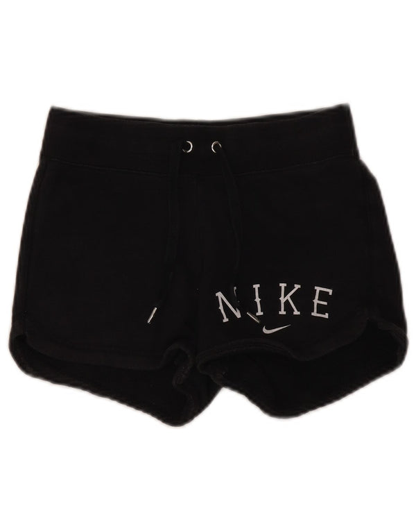 Γυναικείο γραφικό αθλητικό σορτς Nike UK 6 XS μαύρο βαμβακερό