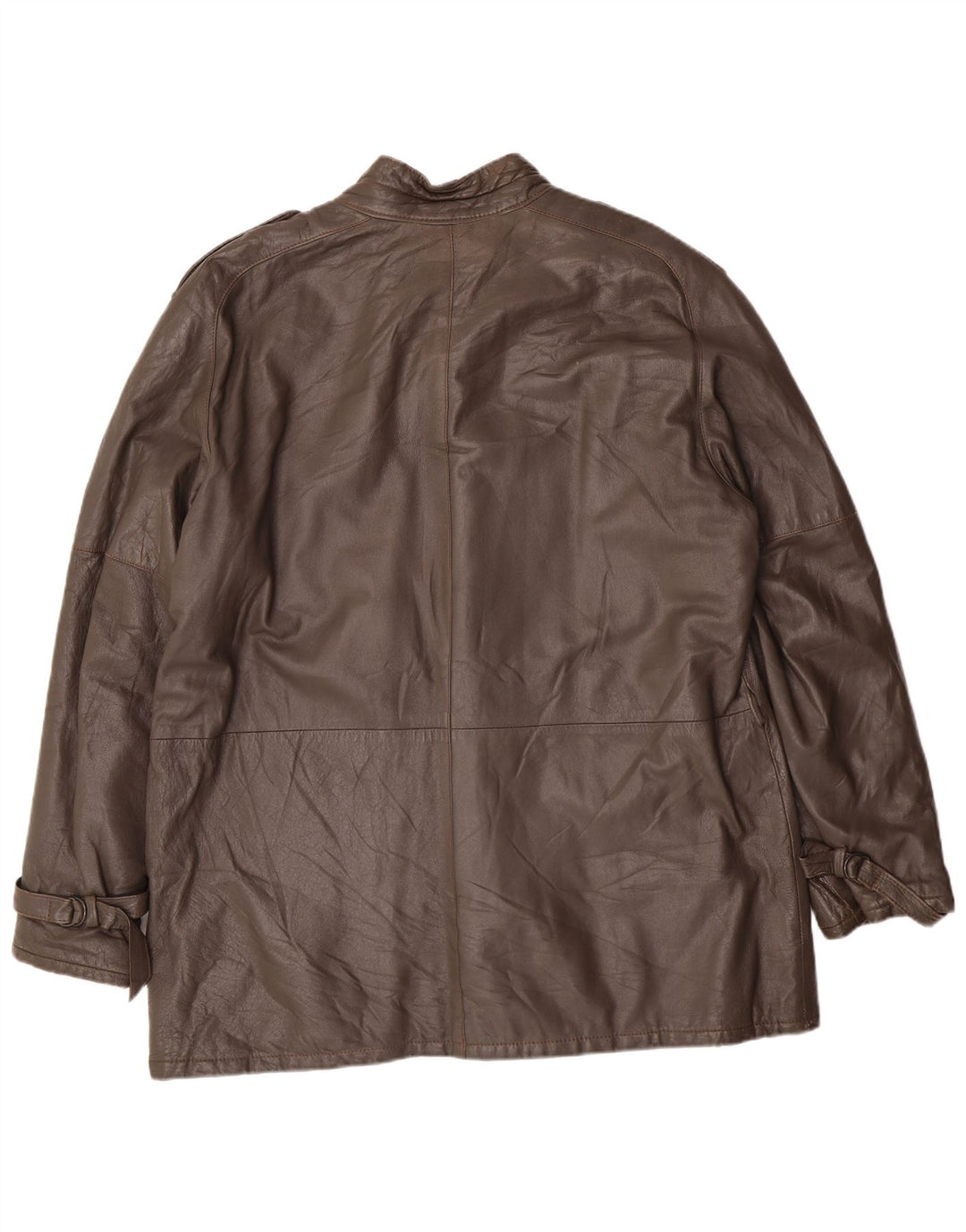 Vintage Ανδρικό Στρατιωτικό Δερμάτινο Μπουφάν IT 56 3XL Γκρι Δερμάτινο