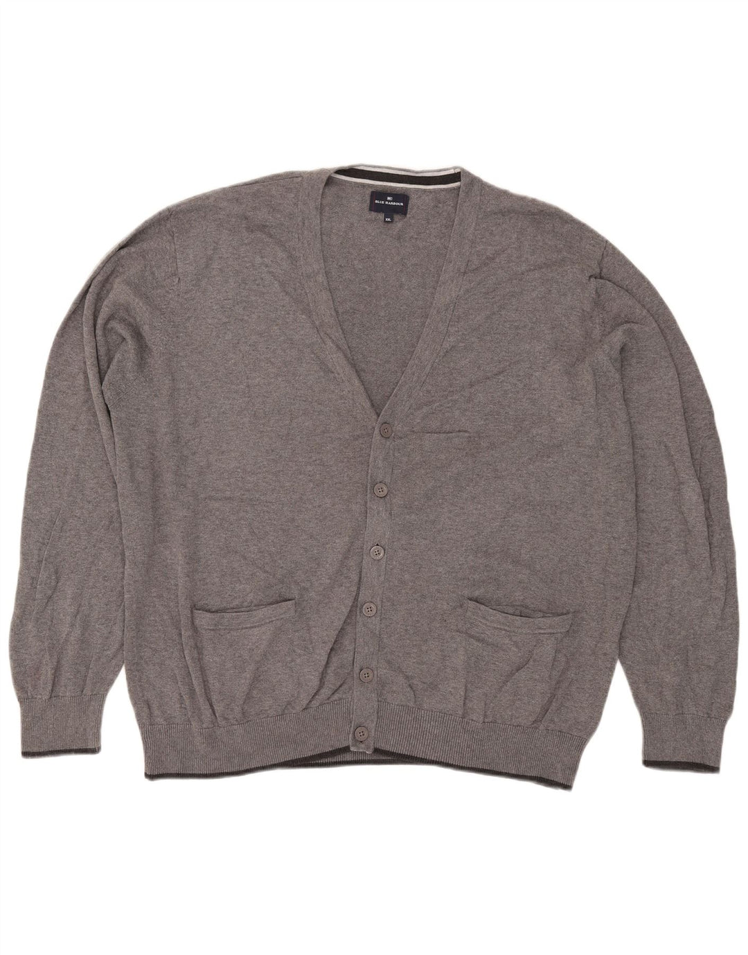 Ανδρικό πουλόβερ Marks & Spencer Blue Harbor Cardigan 2XL Γκρι βαμβακερό