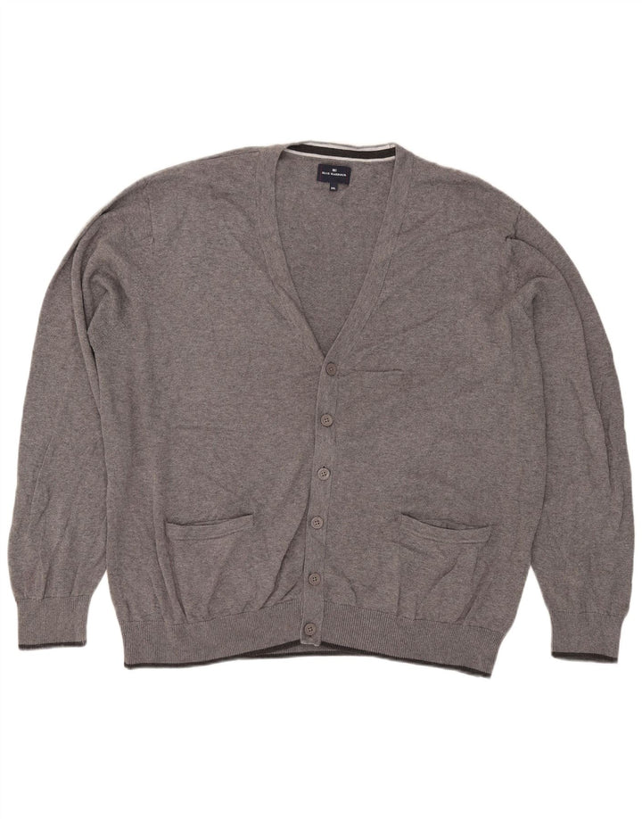 Ανδρικό πουλόβερ Marks & Spencer Blue Harbor Cardigan 2XL Γκρι βαμβακερό
