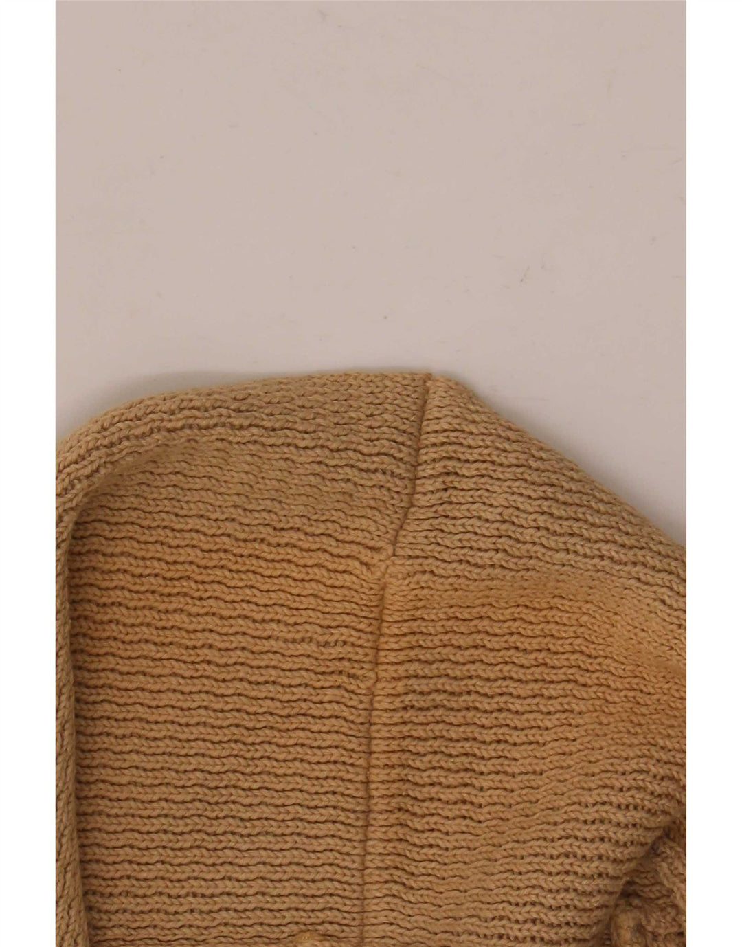 Ανδρικό πουλόβερ ζακέτα Massimo Dutti, μεσαίο μπεζ βαμβακερό