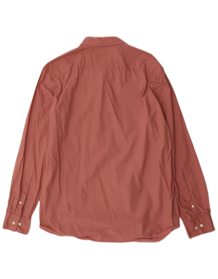 ΓΑΛΛΙΚΗ ΣΥΝΔΕΣΗ Ανδρικό πουκάμισο XL Βουργουνδία με στίγματα από βαμβάκι