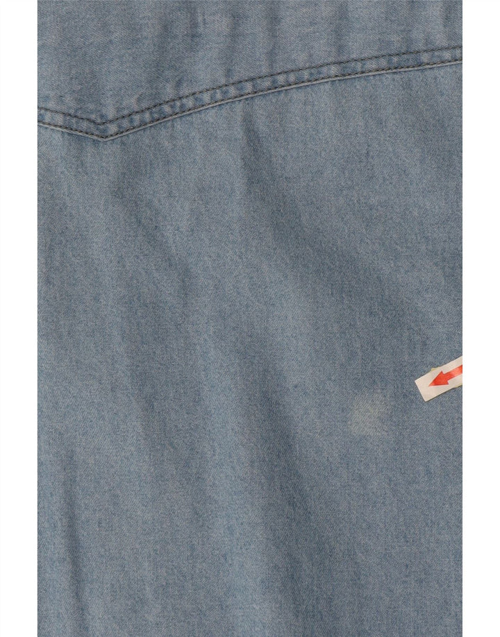 ARIZONA Ανδρικό κοντομάνικο τζιν πουκάμισο μεγάλο μπλε